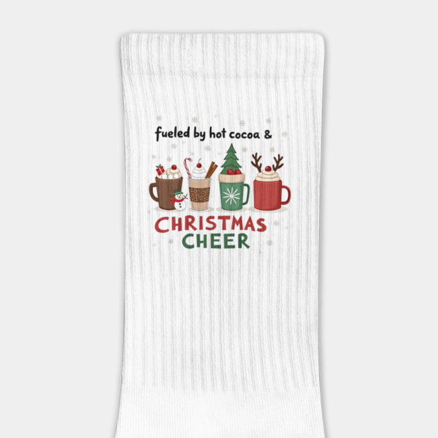 Fueled by Hot Cocoa and Christmas Cheer – Cozy Holiday T-Shirt by MCALTees