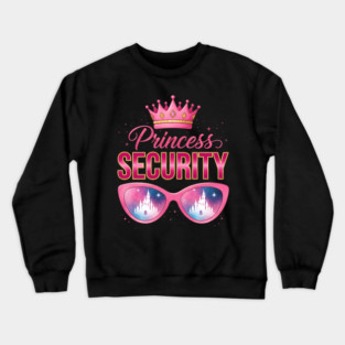 Princess Security Guard Team Birthday Party - Castle Sunglasses Cute Fairy Tale Crewneck Sweatshirt