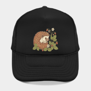 Hedgehog with Woodland Strawberries Hat