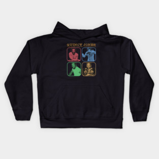 Quincy Jones Retro 80s Music Legend Kids Hoodie