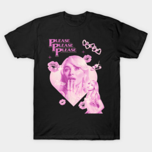 Please Please Please Pink Aesthetic Heart Vintage Collage Pop Star T-Shirt T-Shirt