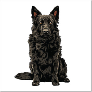 Croatian Sheepdog Dog Illustration Posters and Art
