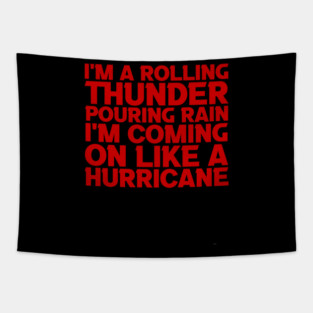 Rolling Thunder Pouring Rain Tapestry