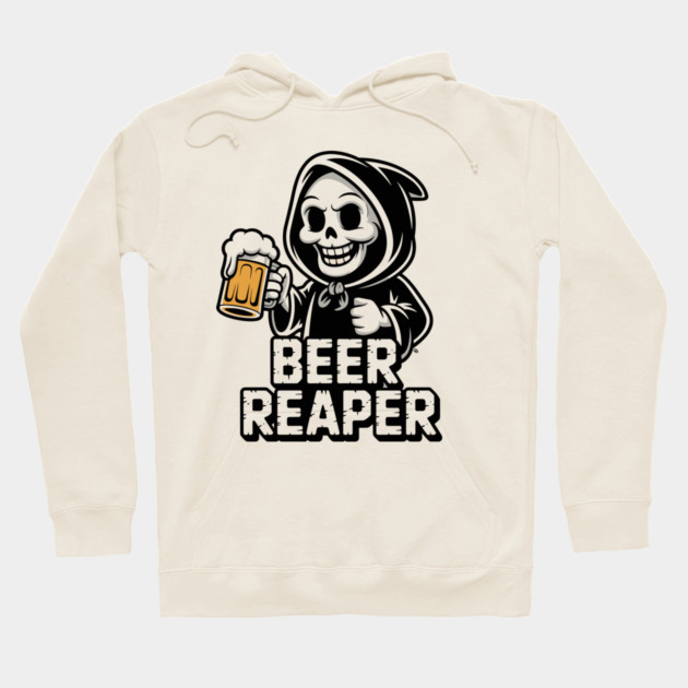 Beer Reaper – Grim Drinker Hoodie Mascot Hoodie by Cosmo Gazoo