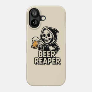 Beer Reaper – Grim Drinker Hoodie Mascot Phone Case