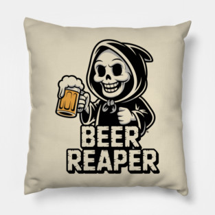 Beer Reaper – Grim Drinker Hoodie Mascot Pillow