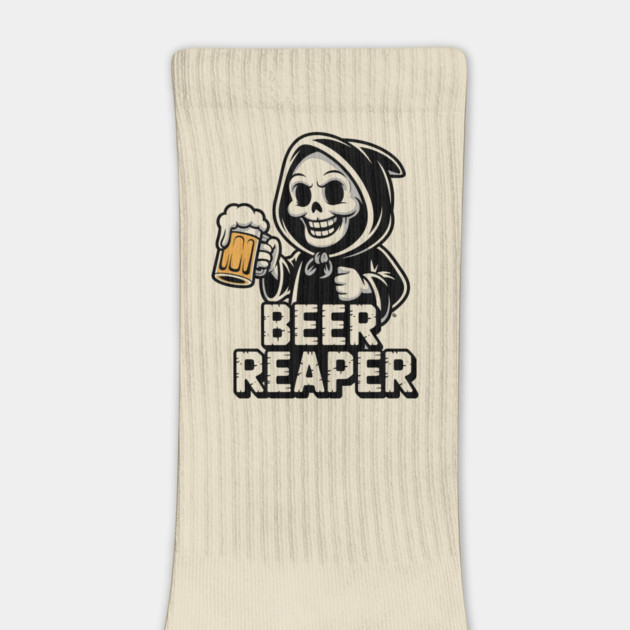 Beer Reaper – Grim Drinker Hoodie Mascot by Cosmo Gazoo