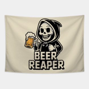 Beer Reaper – Grim Drinker Hoodie Mascot Tapestry