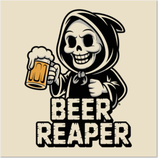 Beer Reaper – Grim Drinker Hoodie Mascot Posters and Art
