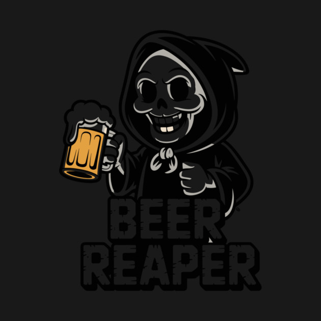 Beer Reaper – Grim Drinker Hoodie Mascot by Cosmo Gazoo