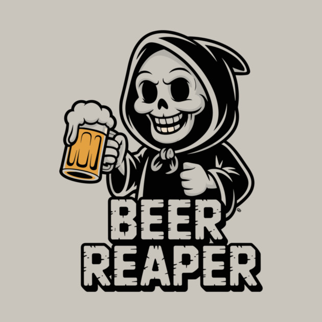 Beer Reaper – Grim Drinker Hoodie Mascot by Cosmo Gazoo