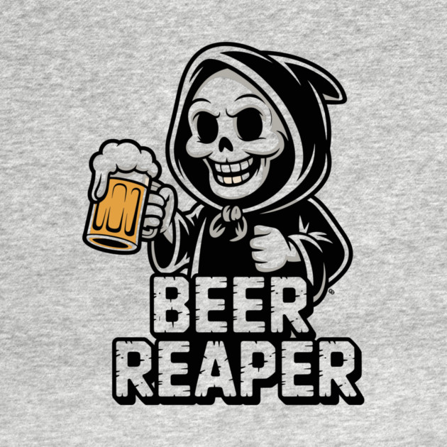 Beer Reaper – Grim Drinker Hoodie Mascot by Cosmo Gazoo