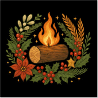 Yule log Posters and Art