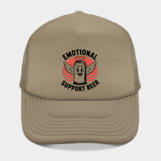 Emotional Support Beer – Retro Angel Can Hat