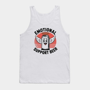 Emotional Support Beer – Retro Angel Can Tank Top