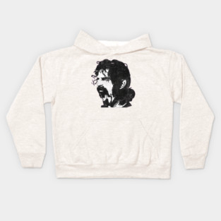 Iconic Silhouette Portrait || Guitar Hero Mustache - Counter Culture Art (FRANK ZAPPA) Kids Hoodie