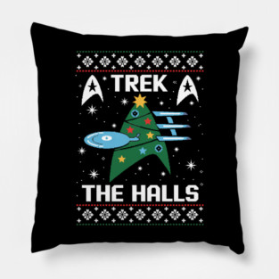 Trek-The-Halls-Christmas Pillow