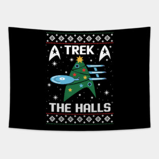 Trek-The-Halls-Christmas Tapestry
