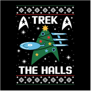 Trek-The-Halls-Christmas Posters and Art