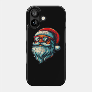 Funny 6 7 Six Seven Meme Santa face 67 Christmas Youth Kids Phone Case