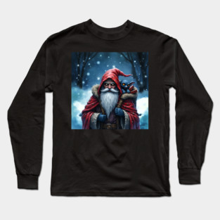 Frostbite Santa & His Mischief Elf. Long Sleeve T-Shirt