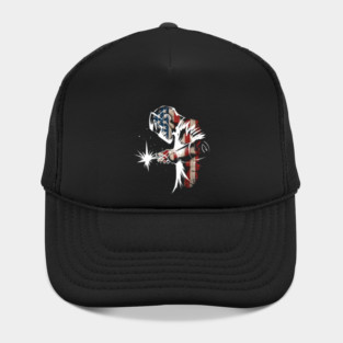 Worker Welder American Flag Hat