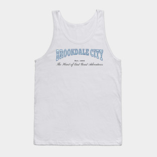 Brookdale City Chrome Effect Typography - The Heart of East Coast Adventures Est. 1886 Tank Top