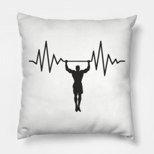 Heartbeat Workout Addict Gym Life Pillow