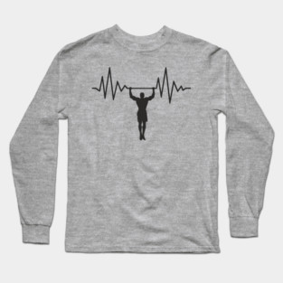 Heartbeat Workout Addict Gym Life Long Sleeve T-Shirt
