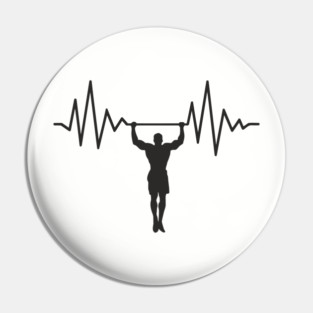 Heartbeat Workout Addict Gym Life Pin