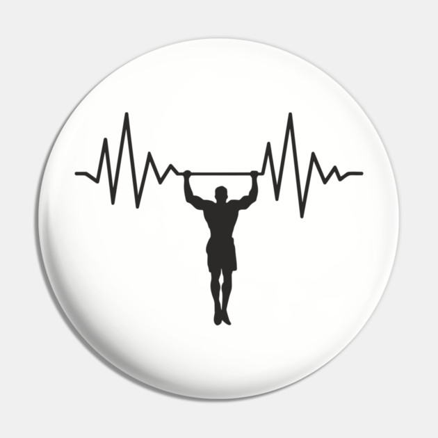 Heartbeat Workout Addict Gym Life Pin by Anticorporati