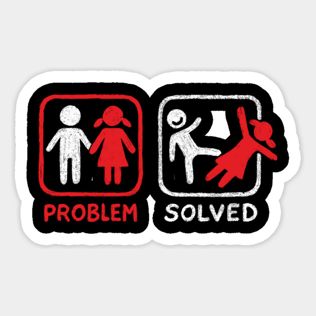 Problem Solved Breakup Anti Relationship Humor Magnet by Anticorporati