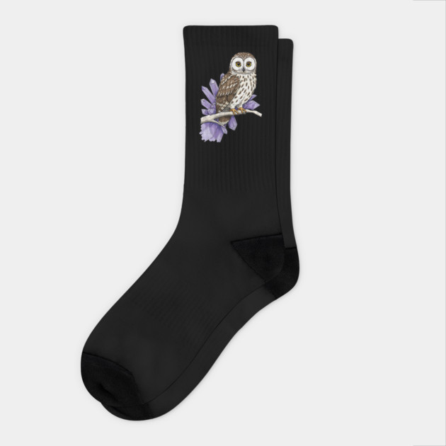 Owl & Amethyst Socks by Designed By Marty
