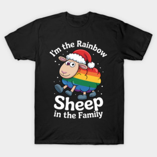 Im The Rainbow Sheep Of The Family Christmas LGBT-Q Pride T-Shirt