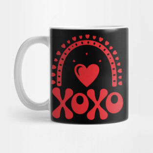Valentine Rainbow Hearts Mug