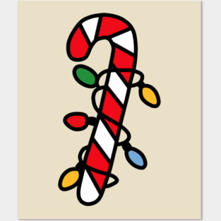 Small Christmas Candy Cane Posters and Art