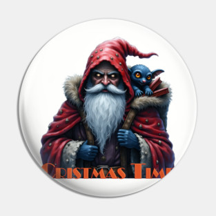 Frostbite Santa &amp; His Mischief Elf. Pin