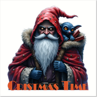 Frostbite Santa &amp; His Mischief Elf. Posters and Art