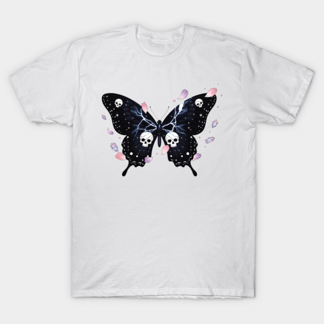 Mystical Skull Butterfly With Lightning Wings