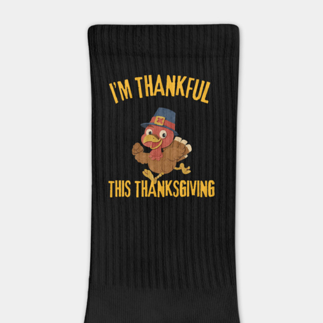 Thankful Turkey Cute Thanksgiving Humor by Creatifly Graphic Tees
