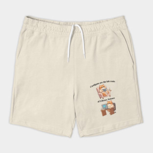 Cardigans are The Lab Coats of Library Science, Cute cat design Shorts