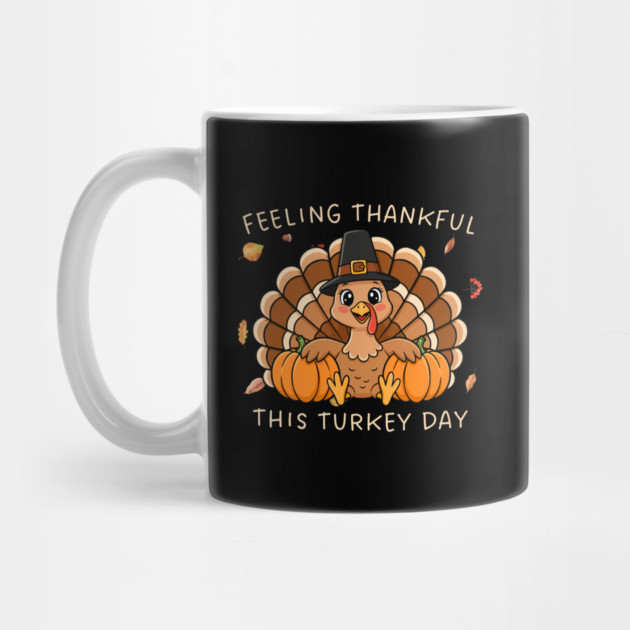 Thankful Turkey with Pumpkins by Creatifly Graphic Tees