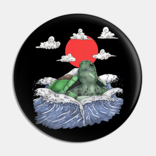 Turtle Pet Japanese Art Harajuku Retro Aesthetic Vintage Pin
