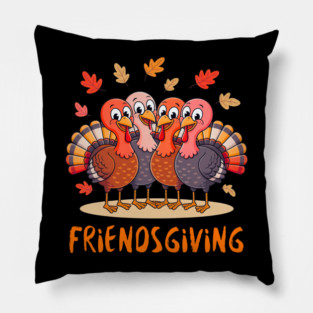 Turkey Friends Thanksgiving Hug Pillow