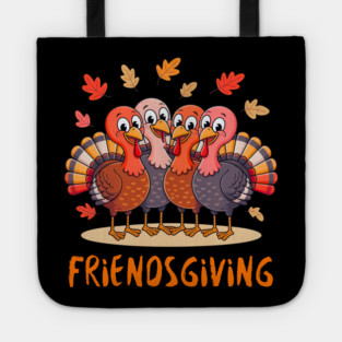 Turkey Friends Thanksgiving Hug Tote