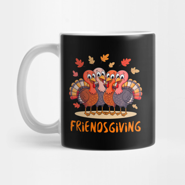 Turkey Friends Thanksgiving Hug by Creatifly Graphic Tees