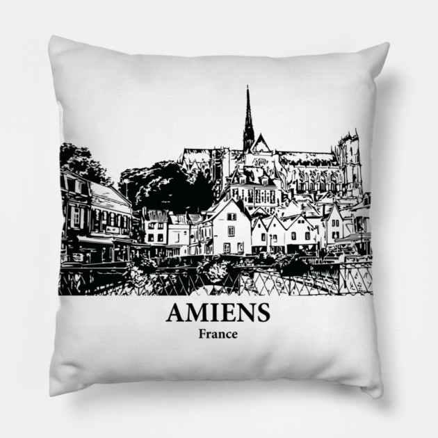 Amiens - France Pillow by Lakeric