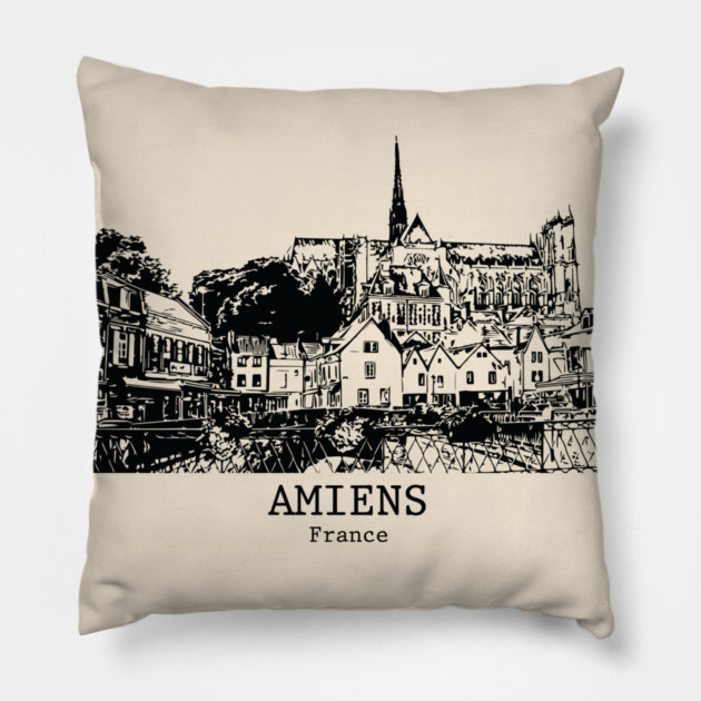 Amiens - France Pillow by Lakeric