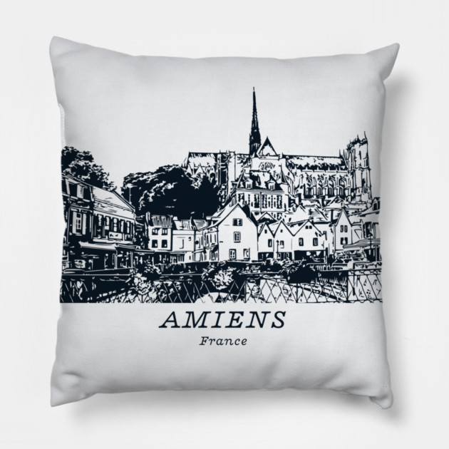 Amiens - France Pillow by Lakeric