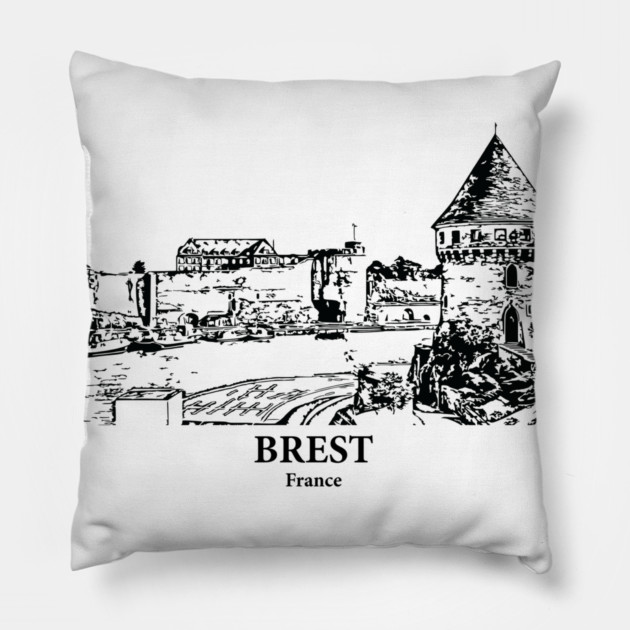 Brest - France Pillow by Lakeric